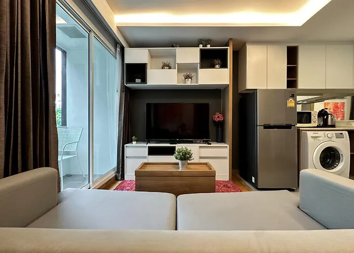 Appartement Contemporary Premier 1br - Ultra Fast Wifi - Bts Nana Bangkok